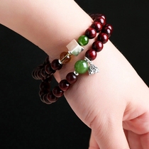 Dalong (Chu Lian) authentic small leaf red sandalwood hand string to send girlfriends mother creative personality gift first jewelry bracelet