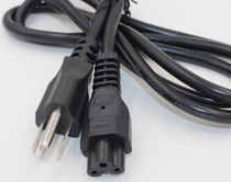 Special price US notebook power cord 1 5 m three-hole plum tail adapter line logo American plug