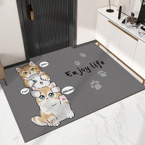 pvc Xuanguan ground mat a wipe net erasable into a door foot mat waterproof and dirty resistant minimalist cartoon can cut rug