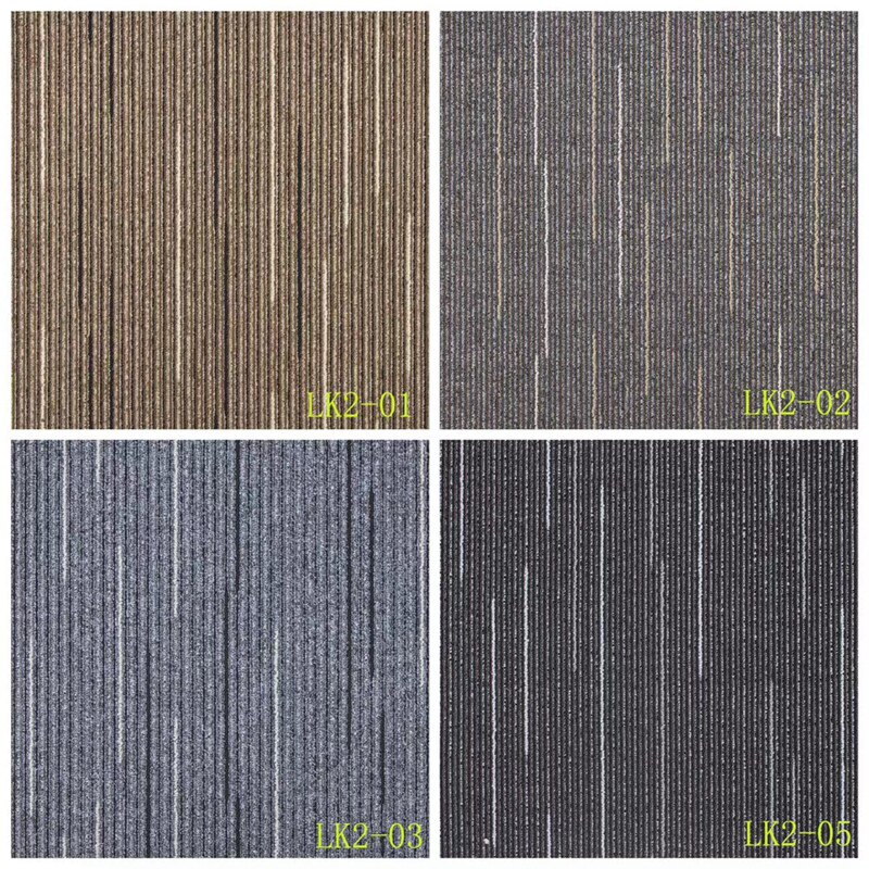 Meeting Room Carpet Office Flame Retardant Square Patchwork Carpet Color Striped Maple Hall Clubhouse Live Background Carpet