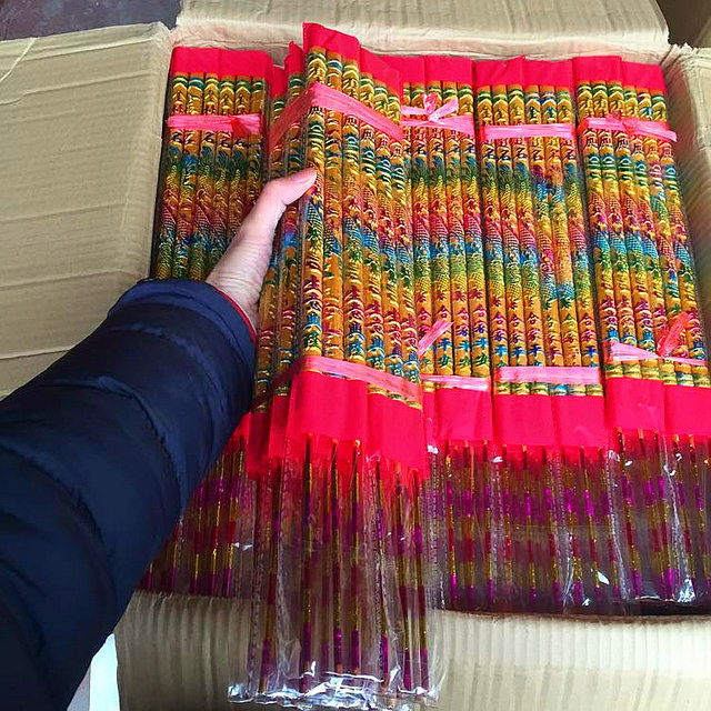 God of Wealth Bamboo Sticks 30 Laoshan Sandalwood