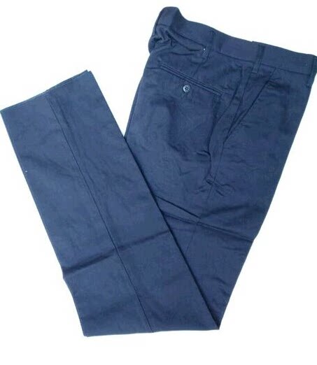 New navy blue spring and autumn trousers Navy blue twill cotton trousers foreign trade butt with a back pocket pants