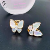 Золотые натуральные серьги, 18 карат, розовое золото, популярно в интернете