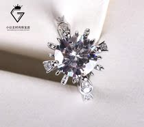 PT950 platinum D color imported mossamic diamond 1 carat luxury design sensual daisy floral emulation diamond female