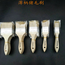 Factory wholesale paint brush thin handle pork brush oil sweeping barbecue brush 1 inch 2 inch 3 inch 4 inch wooden handle brush tool brush