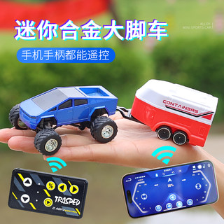 Tesla Mini Children's Boys' Desktop Alloy Remote Control Off-Road Vehicle Toy Rechargeable Bigfoot Car Gift