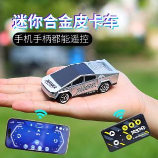 1:64 Children's Mini Alloy Remote Control Car New High-Speed Racing Tesla Charging Desktop Drift Mini