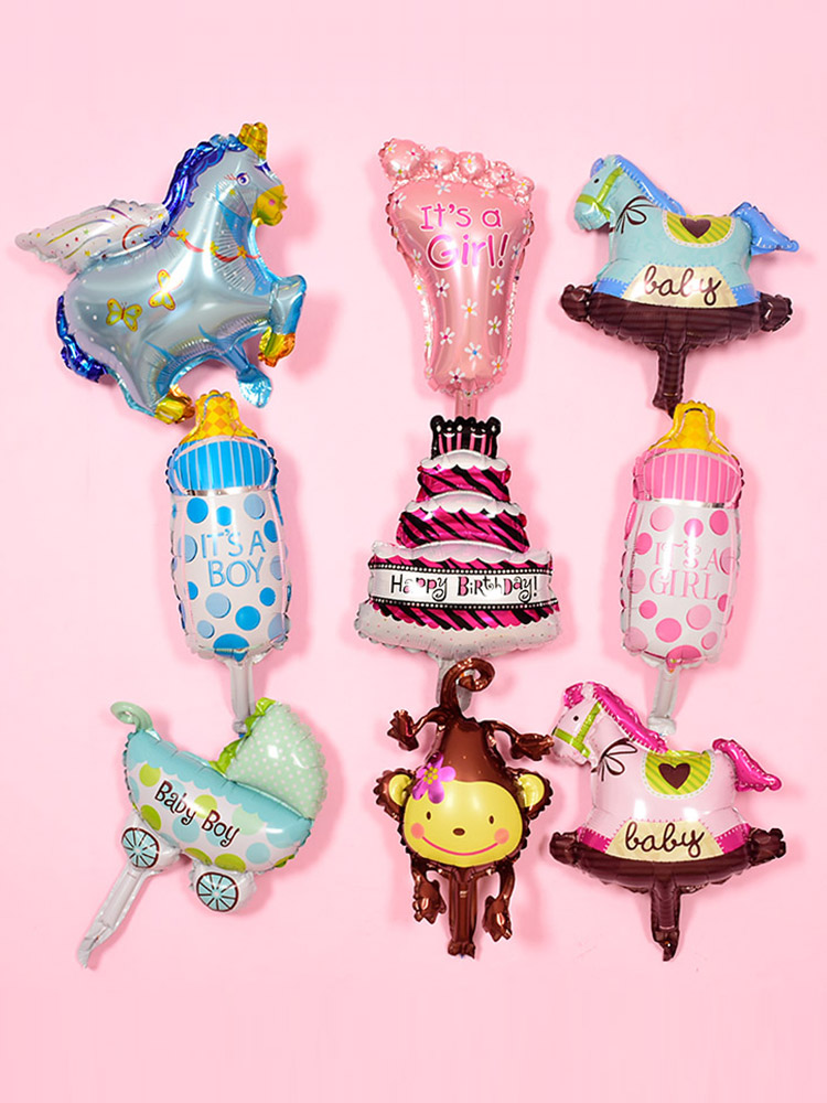 Cute cartoon aluminum foil balloon birthday party aluminum foil balloon Baby bear full moon decoration children balloon