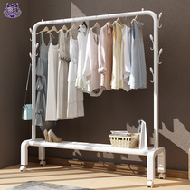 Single rod drying rack Floor-to-ceiling bedroom hanging rack Indoor household student dormitory simple folding cool clothes rack