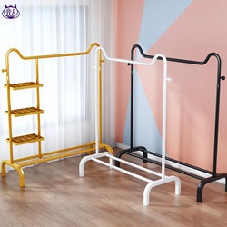 ເຄື່ອງນຸ່ງແຫ້ງແບບງ່າຍດາຍ rack ຊັ້ນຢືນພັບຫ້ອງນອນຫ້ອງນອນເຮືອນເຄື່ອງນຸ່ງແຫ້ງ rack balcony ການເກັບຮັກສາເຢັນເຄື່ອງນຸ່ງຫົ່ມດຽວ pole hanger ເຄື່ອງນຸ່ງຫົ່ມ