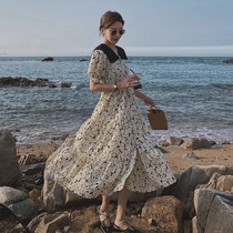 Pregnant women dress summer long floral chiffon spring and autumn small man Foreign Air Age summer pregnant woman skirt summer dress