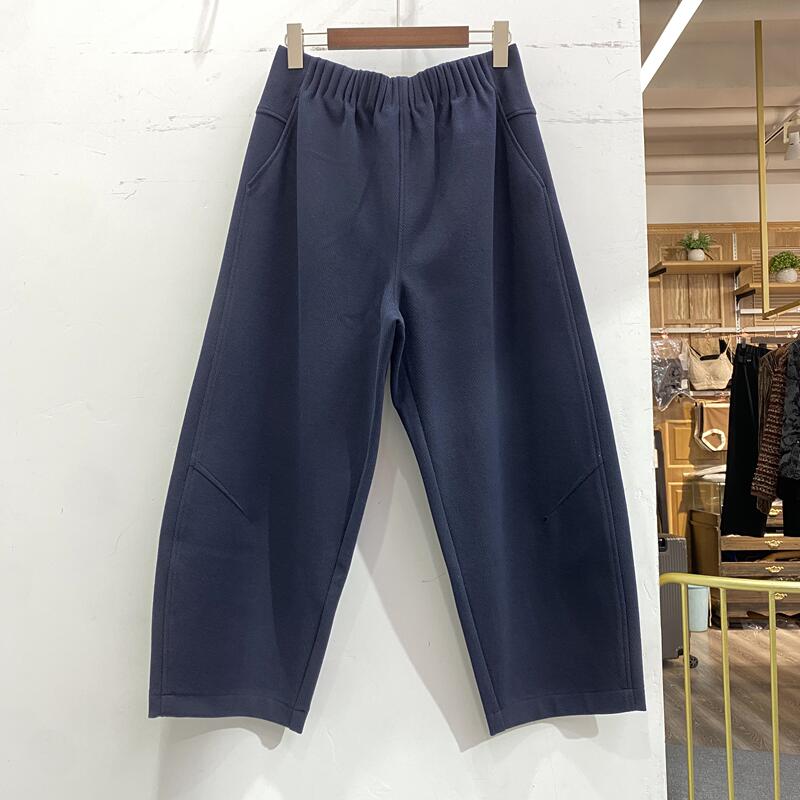 Rebecca 24092B Wool Casual High-Waisted Cropped Lantern Loose Comfortable Women's Pants 2024 New Winter Balloon Pants Rebecca 24092B Wool Casual High-Waisted Cropped Lantern Loose Comfortable Women's Pants 2024 New Winter Balloon Pants