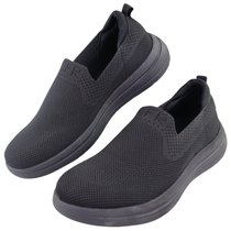 Summer new fire-fighting cloth shoes black lightweight soft-soled training shoes mens breathable fly-woven canvas shoes sports casual shoes