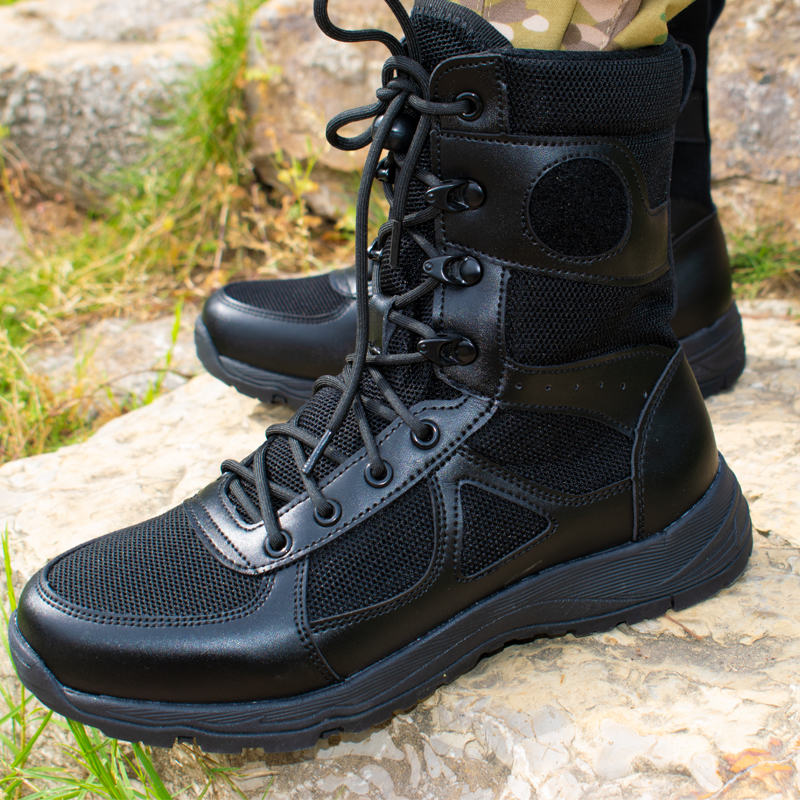 Spring and summer ultra-light combat boots men's tactical boots outdoor shock-absorbing non-slip hiking boots mesh breathable security boots