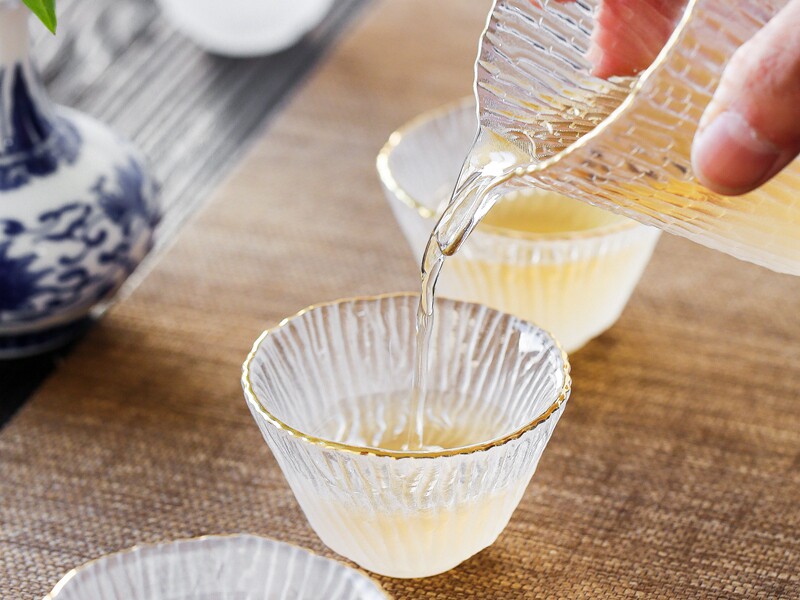 Ликер Cup 家用云雾玻璃小酒杯白酒杯酒壶酒盅小号一口杯烈酒杯日式酒具套装 Xin ya