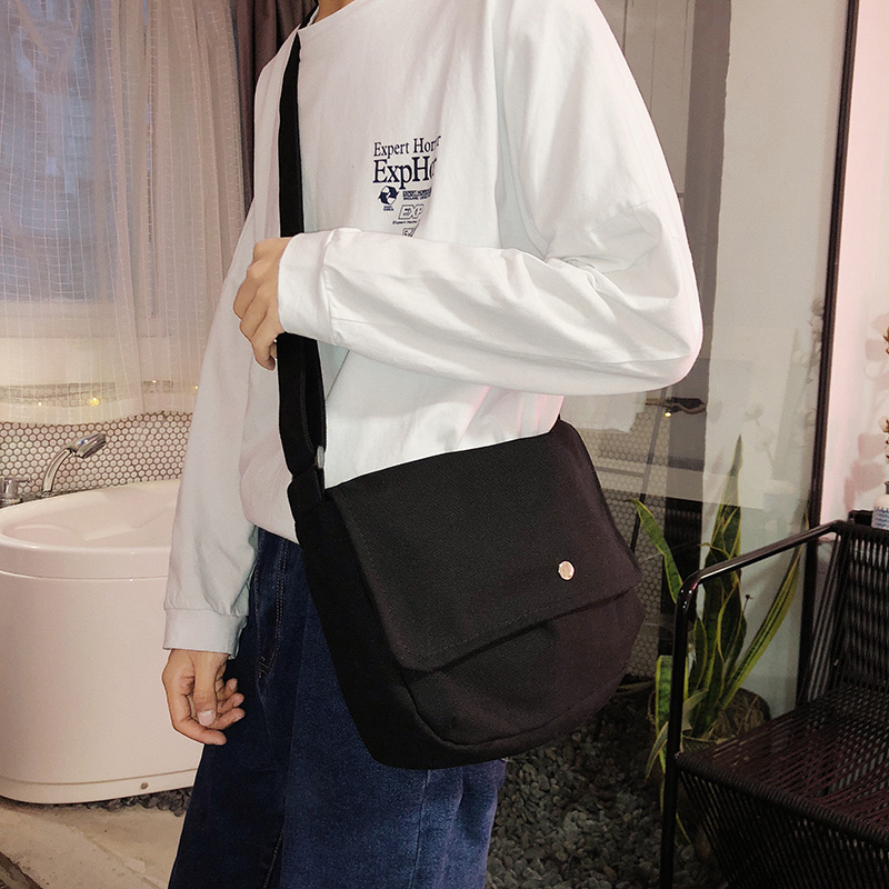 Art Retro Men's Shoulder Bag Single Shoulder Slanted Satchel Bag canvas Brief Harbor Wind 100 Hitch Casual Postman Bag Tide