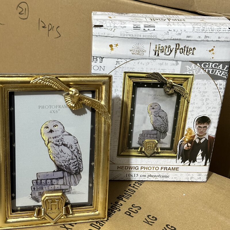 Harry Potter Owl Photo Frame for 10X15Cm Photos, Halloween Skeleton Snake Photo Frame Gift Ornament