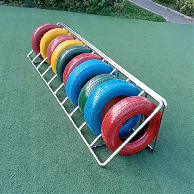 Kindergarten Stainless Steel Multi-Functional Tire Rack, Colorful Tire Storage Rack, Toy Placement Rack, Sensory Integration Training Equipment Kindergarten Stainless Steel Multi-Functional Tire Rack, Colorful Tire Storage Rack, Toy Placement Rack, Sensory Integration Training Equipment