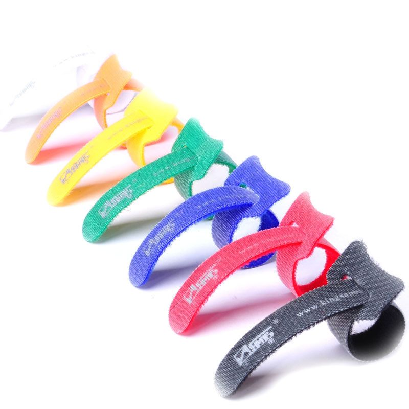 Sanpao ZD-C1515 Cat's Eye Velcro Cable Tie Strap Finishing Belt Seven Color Set 15*150mm
