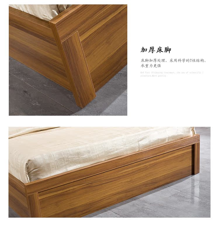 Nội thất phòng ngủ đơn giản hiện đại tấm đôi giường tủ quần áo đầu giường đặt người lớn kết hợp nội thất phòng ngủ mẫu giường ngủ hiện đại