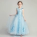 Trẻ em ăn mặc bé gái cô bé công chúa váy hoa cô gái trang phục piano pompon phong cách phương Tây sinh nhật catwalk váy cưới - Váy trẻ em Váy trẻ em