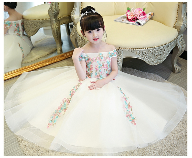 Trẻ em ăn mặc buổi tối cô gái công chúa váy catwalk hoa cô gái nhỏ chủ trang phục piano trang phục đám cưới Trường Xuân - Váy trẻ em áo gile bé trai