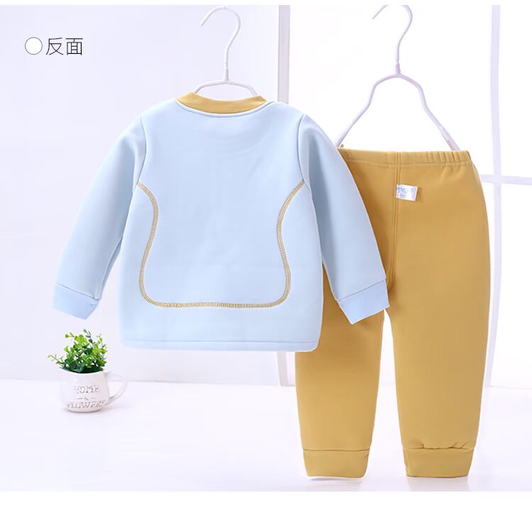 Thận Đậu Rồng Quần áo ấm cho bé Cộng với quần nhung mùa thu Em bé mùa thu và mùa đông Bộ đồ lót nam và nữ shop đồ trẻ em