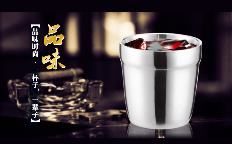 304 Hàn Quốc cốc chính hãng thép không gỉ Hàn Quốc cốc hai lớp tách trà phục vụ cốc cốc bia cốc - Tách bình tập hút cho bé