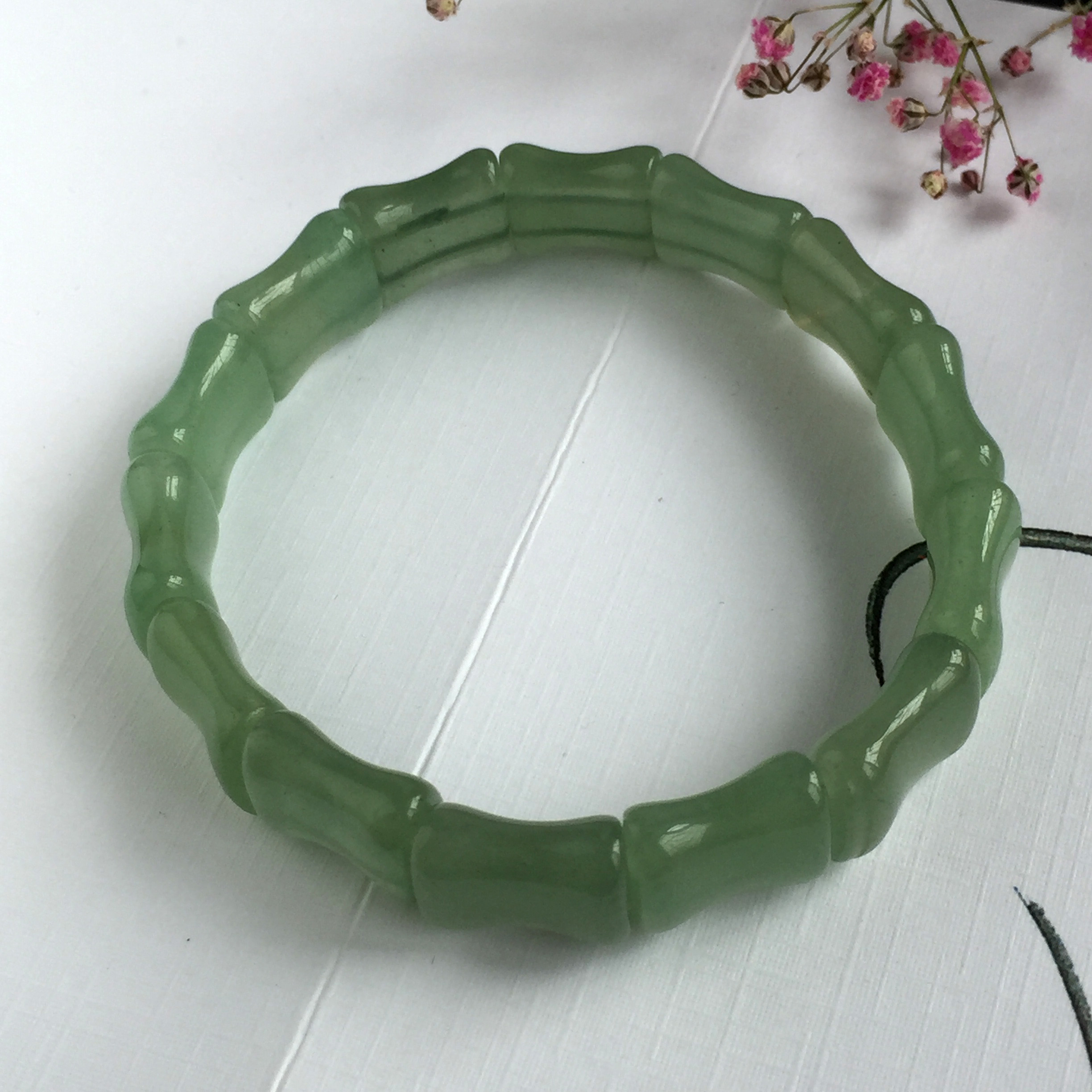 Natural Dongling Jade Bracelet Bamboo Hand Hand Fidelity Jade Grade Lady Jade New Spot New Spot Brand New