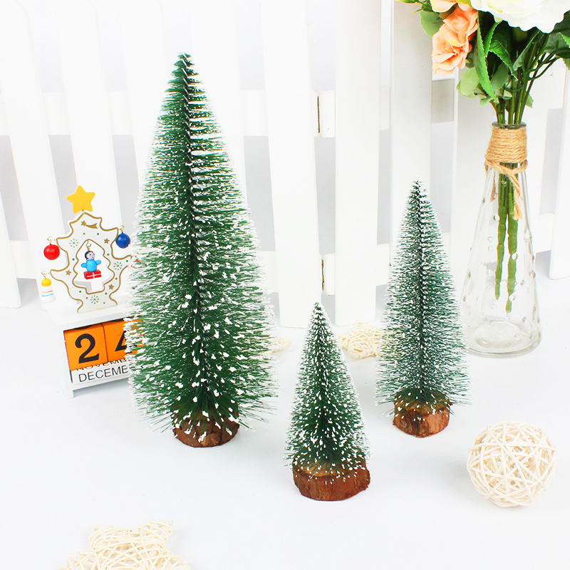 Small Christmas Tree Dipped White Cedar Mini Pine Needle Christmas Tree Ornament Christmas Ornament Desktop Ornament
