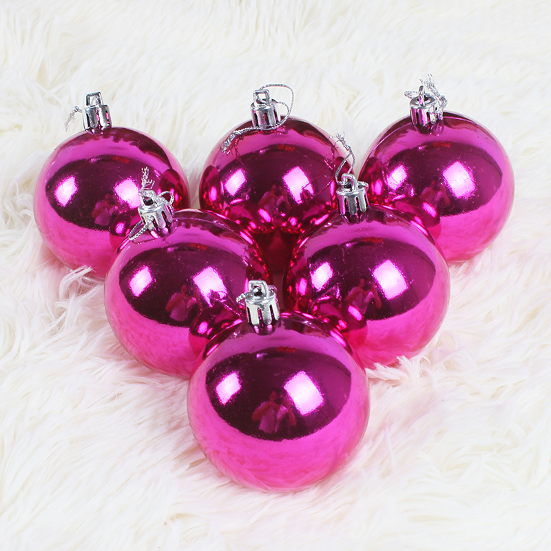Christmas tree decoration ball 4 6 8 10 12cm color bright ball electroplating ball shopping mall store suspended ceiling arrangement