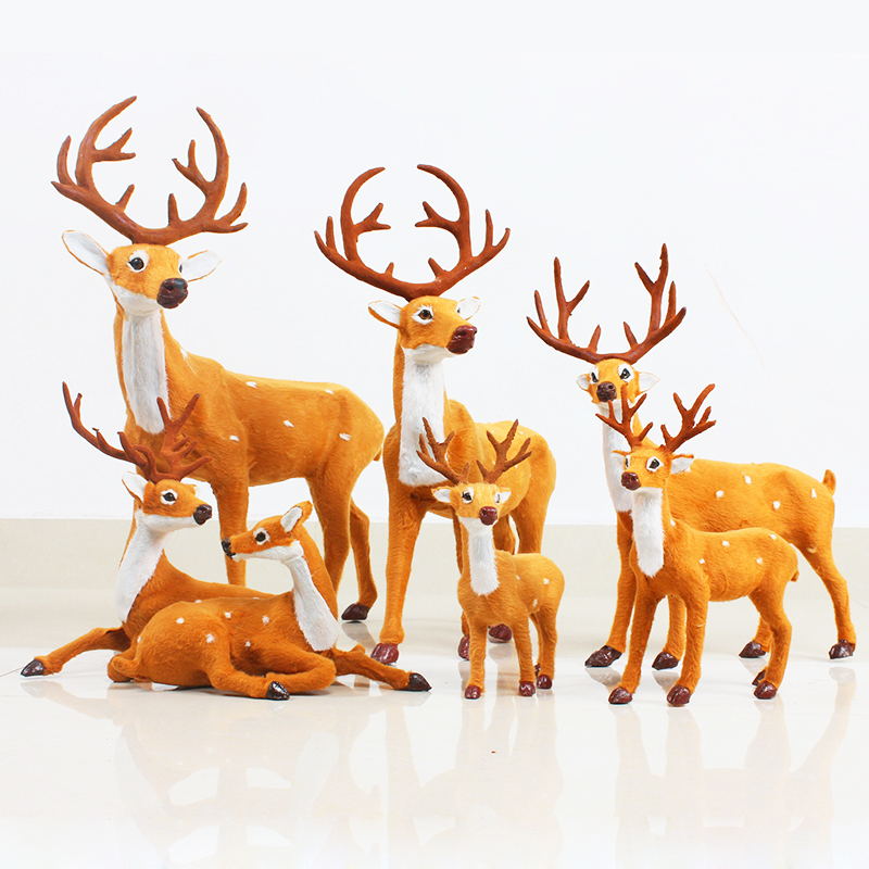 Christmas deer decoration imitation sika deer doll mall hotel window Christmas decoration prop ornaments