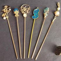 New ancient style hairpin Joker modern retro hair accessories one-character hairpin hairpin hairpin daily hair hairpin