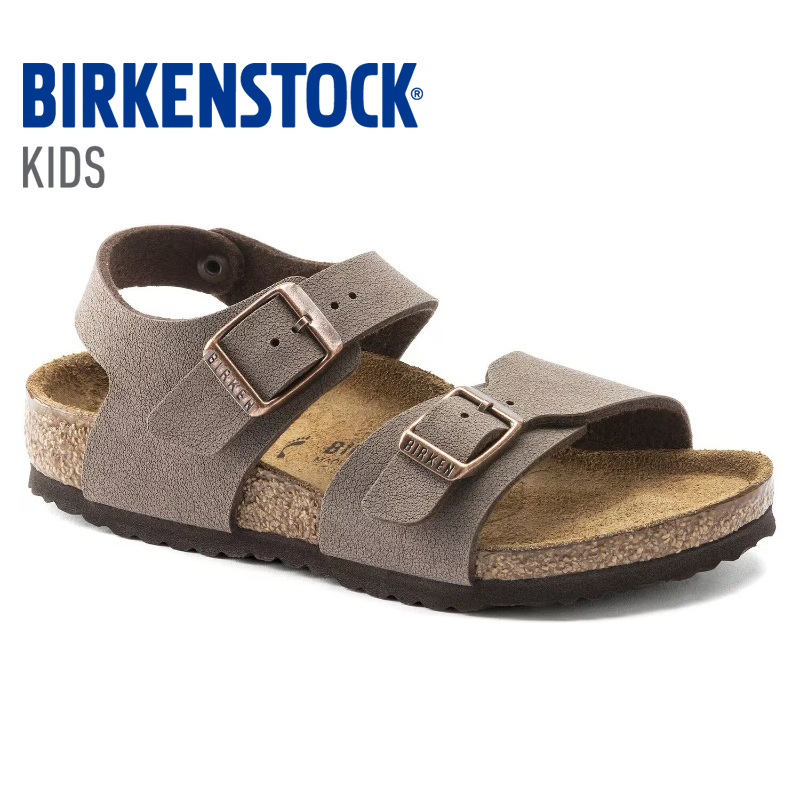 Birkenstock Children's Shoes Imported from Germany, Natural Cork Shoes with Arch Support, Children's Ankle-Fastening Cork Shoes