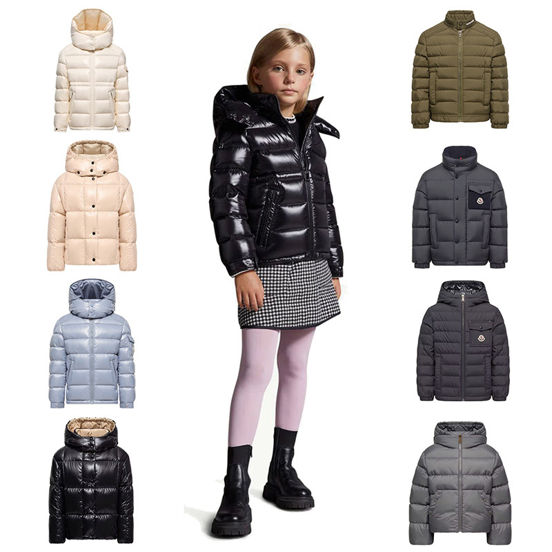 In-Stock Moncler Children's Clothing 26 Fall/Winter Children's down Jacket for Girls, Short and Long Styles, Solid Color, Warm