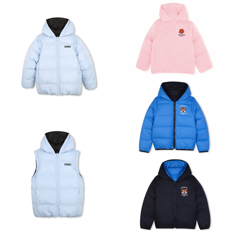 In-Stock Kenzo Children's Clothing 26 Fall/Winter Children's Reversible Warm Versatile Tiger Head down Jacket Vest Cotton Coat In-Stock Kenzo Children's Clothing 26 Fall/Winter Children's Reversible Warm Versatile Tiger Head down Jacket Vest Cotton Coat