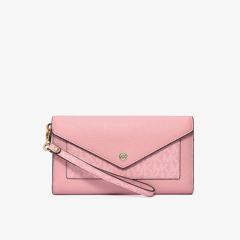 【Authenticity Guaranteed】Michael Kors Mk Women's Wallet Card Holder Clutch Wristlet Id Case