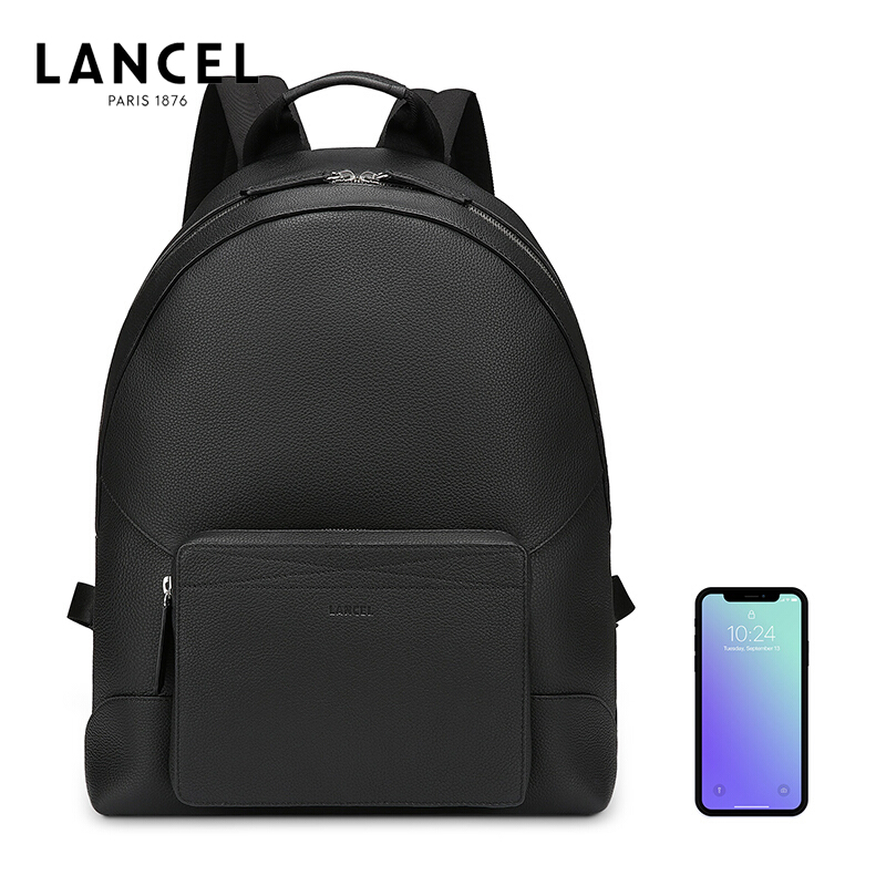 Lancel Lanzi GRAPHIC loạt nam da vai túi thời trang Pháp máy tính túi vừa A08553