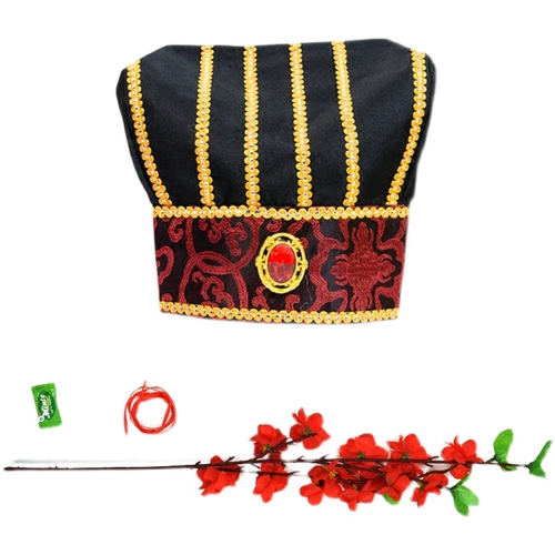 Zhuge ест сахарные шляпы, носите шляпу, ешьте сахар, вступай в брак, возьмите игру, ежегодное собрание жениха группового строительства реквизита