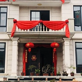 Свадебный красный цветочный шар, украшение для двери, комната молодоженов, вилла, самодельный дом, балкон, лестница, китайский свадебный шелковый букет