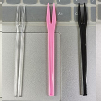 Disposable fruit fork for a transparent clinker fork fork for a separate packaging fruit sign insert