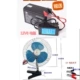 Ngoài trời xe điện 12V24V với clip mạnh mẽ Quạt điện nhỏ DC lắc đầu quạt điện mọng nước - Quạt điện