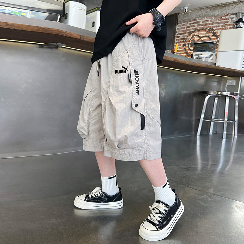 Ole Boys' Workwear Shorts, Summer New Style Children's Casual Knee-Length Shorts, Medium and Large Children's Thin Trendy Shorts Ole Boys' Workwear Shorts, Summer New Style Children's Casual Knee-Length Shorts, Medium and Large Children's Thin Trendy Shorts