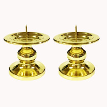 Alloy Candlestick bamboo stick Insert candle holder worshiping lamp for God offering Buddha God of wealth Guandi candlestick