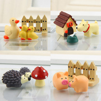 Micro landscape diy material bag meat bonsai small decoration set micro world model potted ornaments mushroom dog