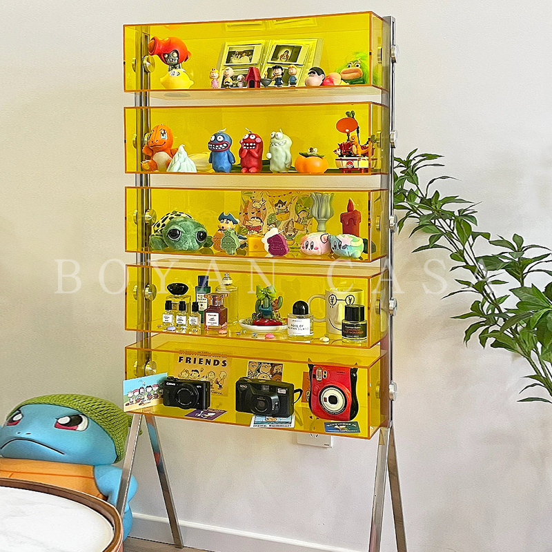 アクリルCDディスプレイラック収納フロアフィギュア透明ディスプレイキャビネットウォーターカップ香水ラックカップラック