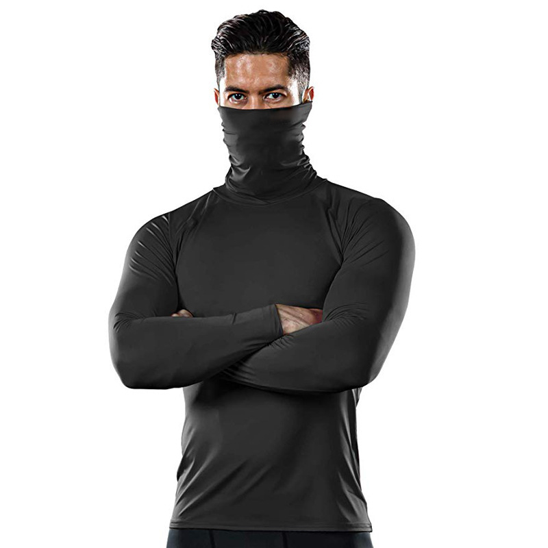 Outdoor Sports Long-Sleeved High-Neck Fitness Clothing Muscle Compression Base Shirt Quick-Drying Breathable Men's Soft T-Shirt Outdoor Sports Long-Sleeved High-Neck Fitness Clothing Muscle Compression Base Shirt Quick-Drying Breathable Men's Soft T-Shirt