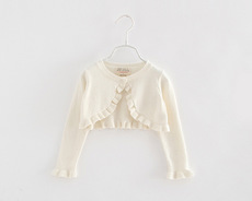 Плащ детский 春秋女童针织开衫夏季配公主裙洋气披肩外套空调衫儿童短款薄外搭