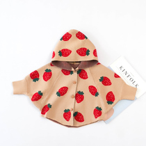 Baby cloak cloak autumn out thick female baby hooded small Cape childrens windshield shawl kid coat