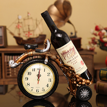 Creative red wine rack ornaments European wine cabinet decorations living room furnishings modern wine rack crafts retro